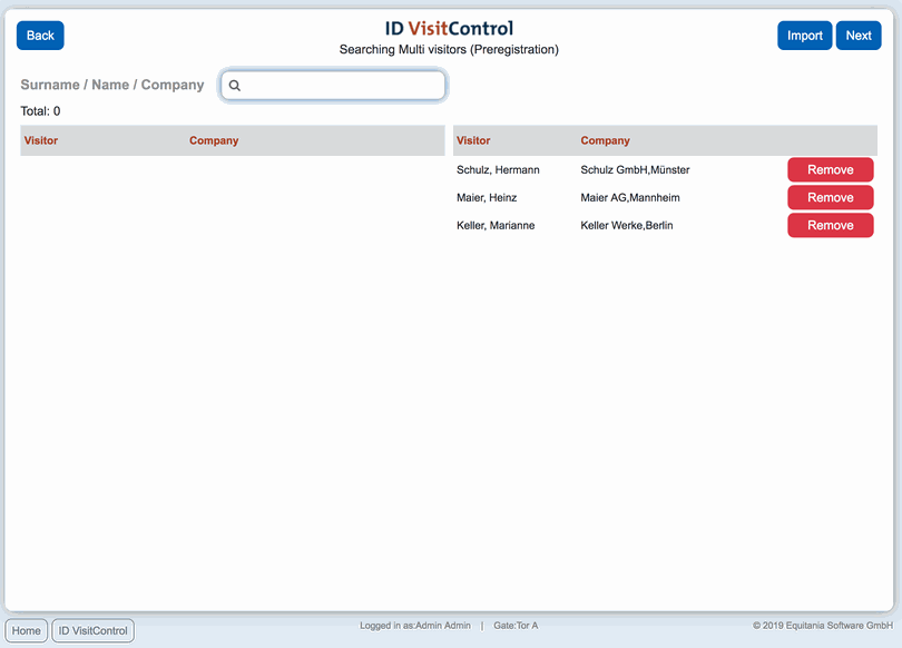 Excel-Import für Ihr Besuchermanagement